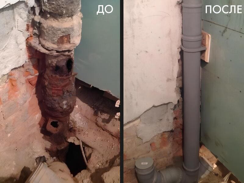 Замена стояка канализации в Николаеве